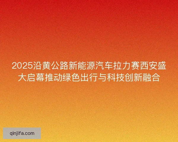 2025沿黄公路新能源汽车拉力赛西安盛大启幕推动绿色出行与科技创新融合