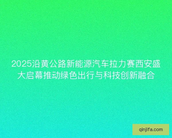 2025沿黄公路新能源汽车拉力赛西安盛大启幕推动绿色出行与科技创新融合